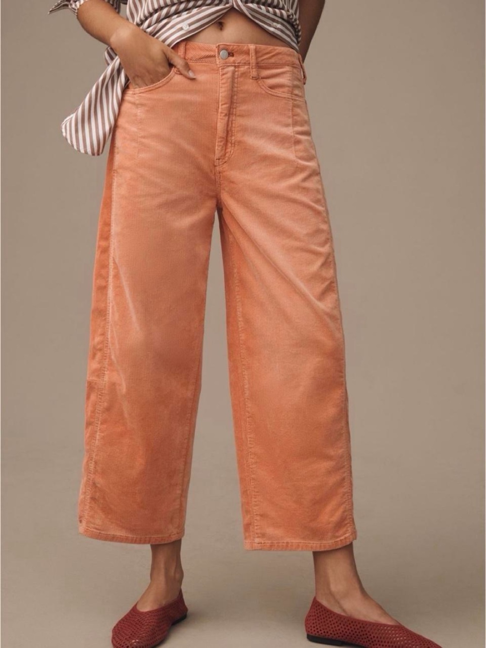 NWOT ANTHROPOLOGIE Pilcro Kenna Herotage Barrel Jeans - Corduroy Edition